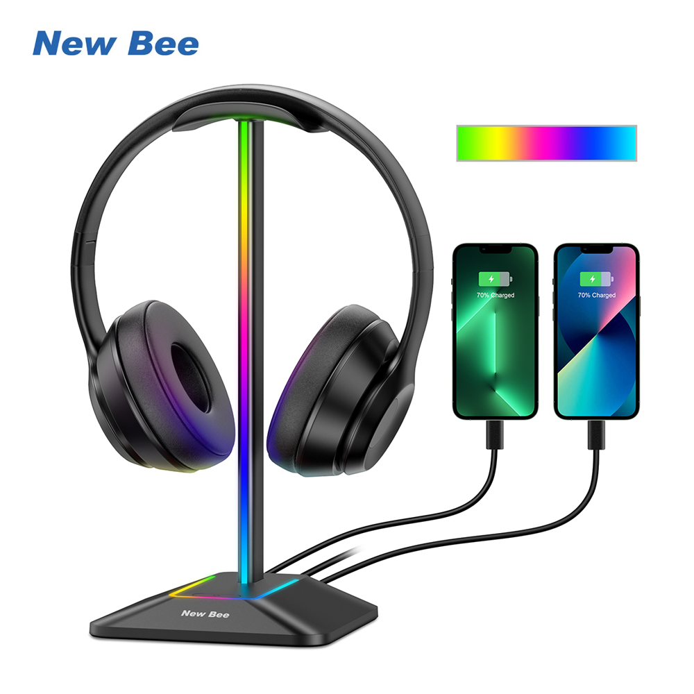 Gaming Setup Desk - New Bee Z8 RGB Headphones Stand