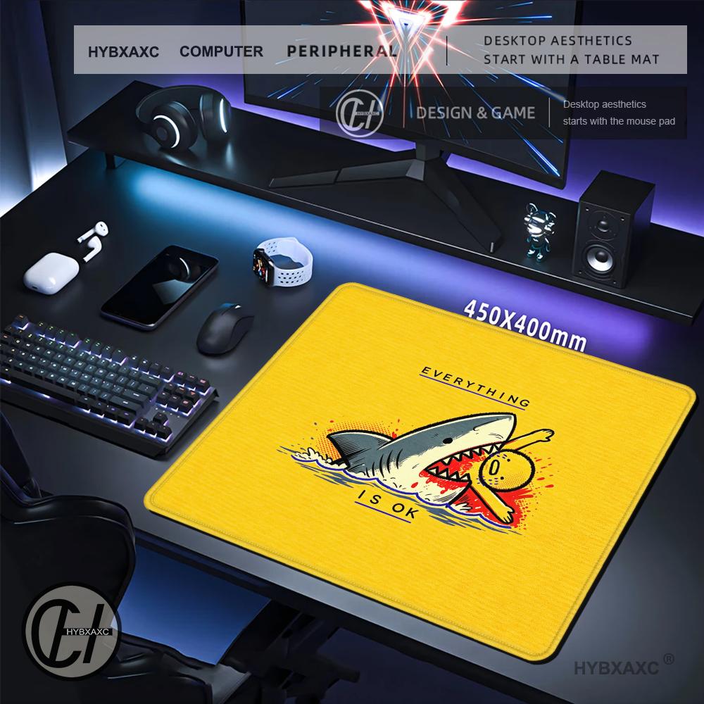 Work Desk Home Setup - HYBXAXC S-Shark E-eating Mouse Pa Desk