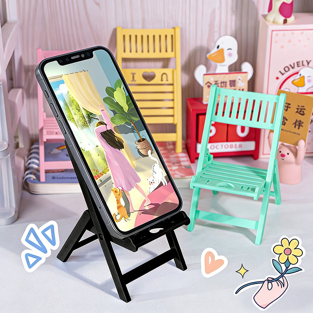 Desk Setup Videos - Mini Folding Chair Phone Stand Desk