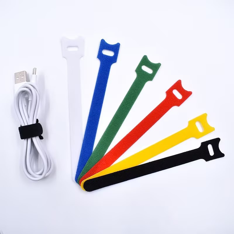 Cable Velcro Strap - 10Pcs Cord Ties Self-adhesive Velcro Zip