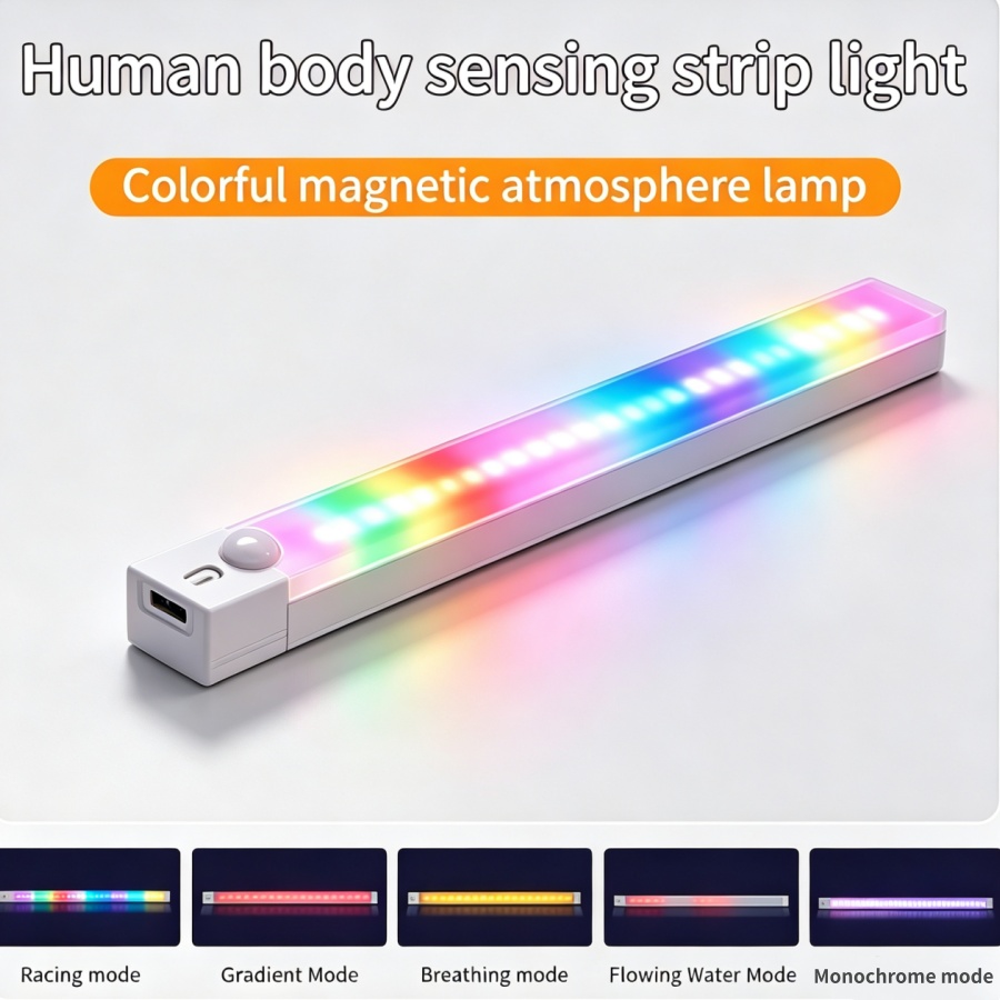 Gaming Setup Desk - Rechargeable RGB LED Desk Light Motion
