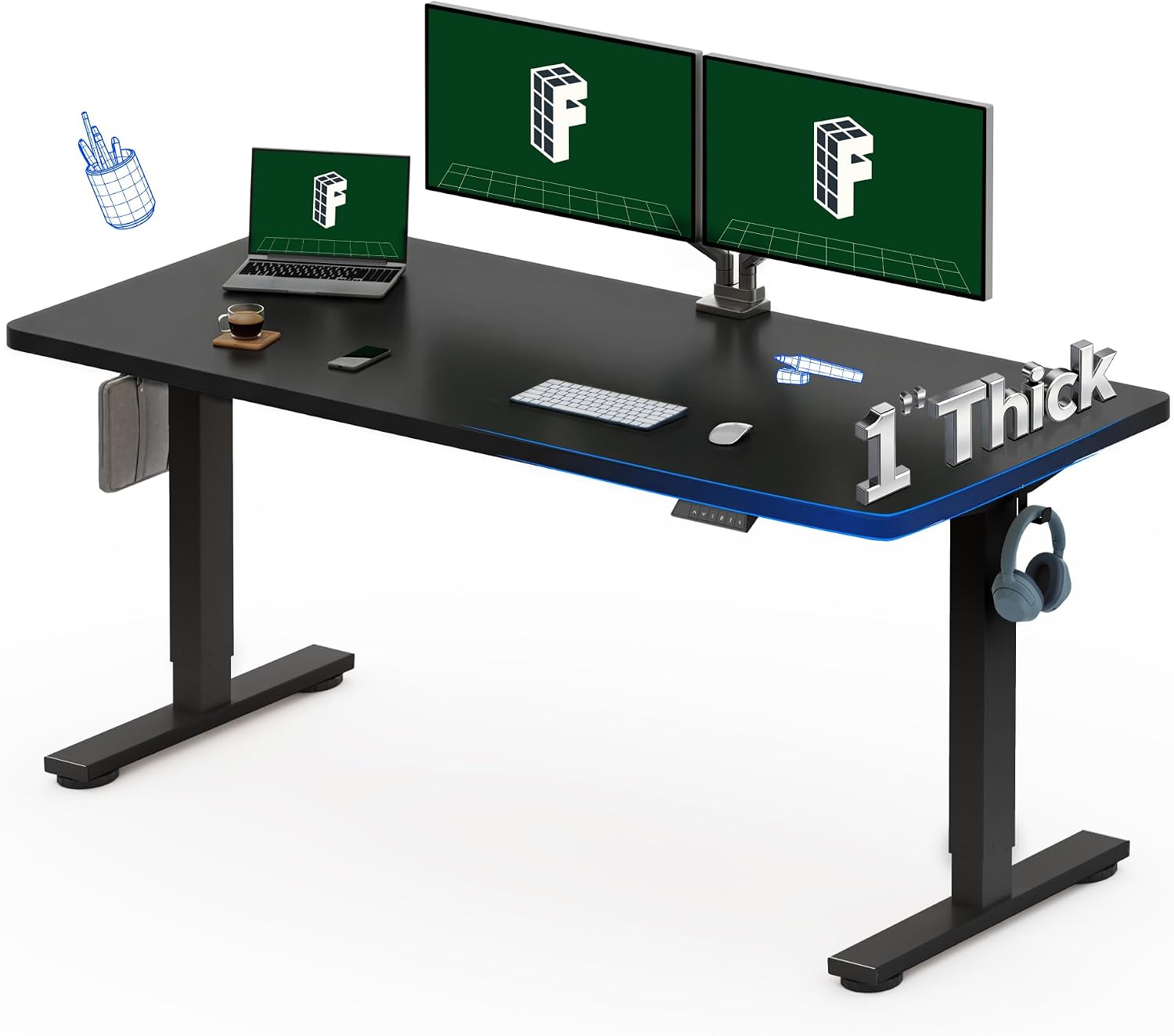 Desk Setup Desk - For Tesla Model 3/Y/YL 2017-2026 Carbon
