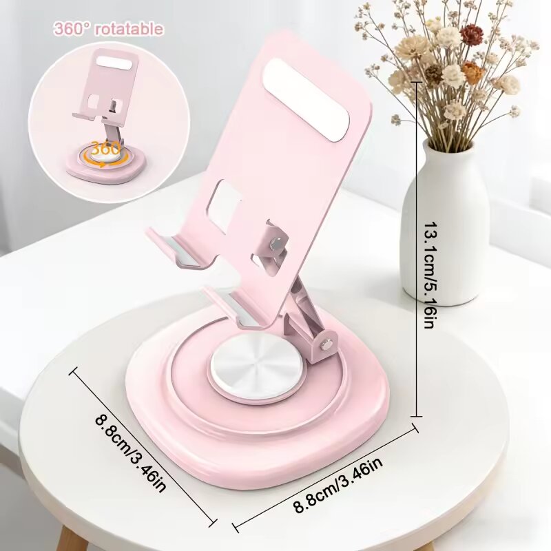 Desk Setup Stand - 360 Degree Rotatable Foldable Desktop Phone
