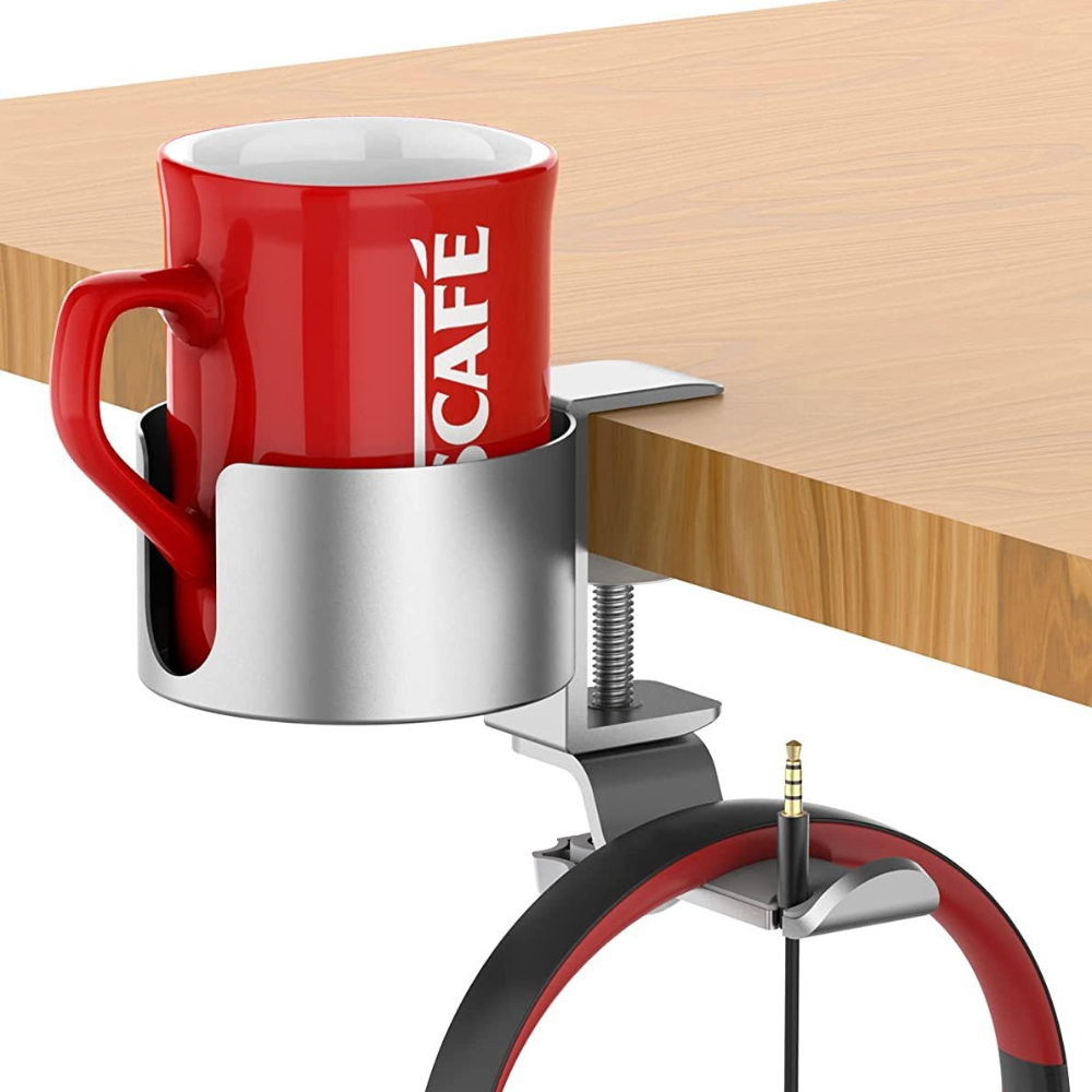 Desk Setup Headphones - 360° Rotating Desk Headphone Holder with