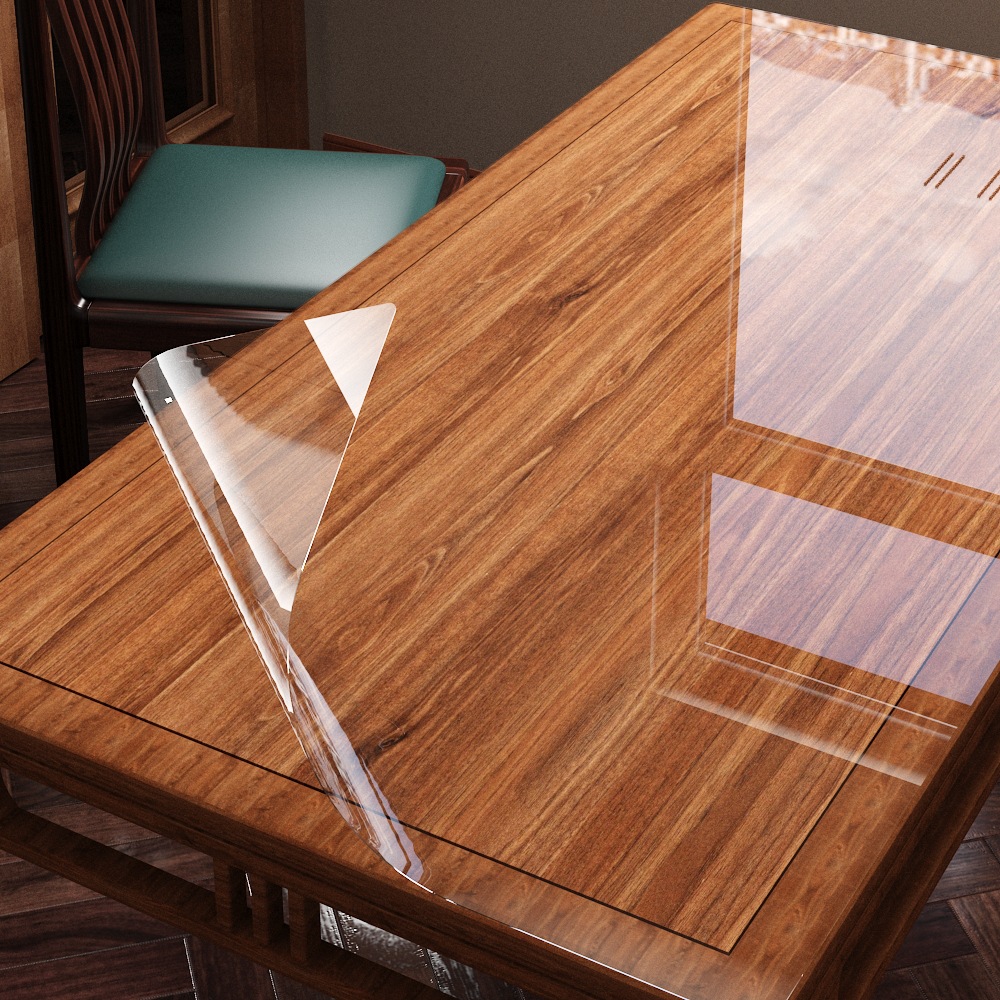 Desk Setup Desk - Transparent PVC Desktop Protective Film Soft