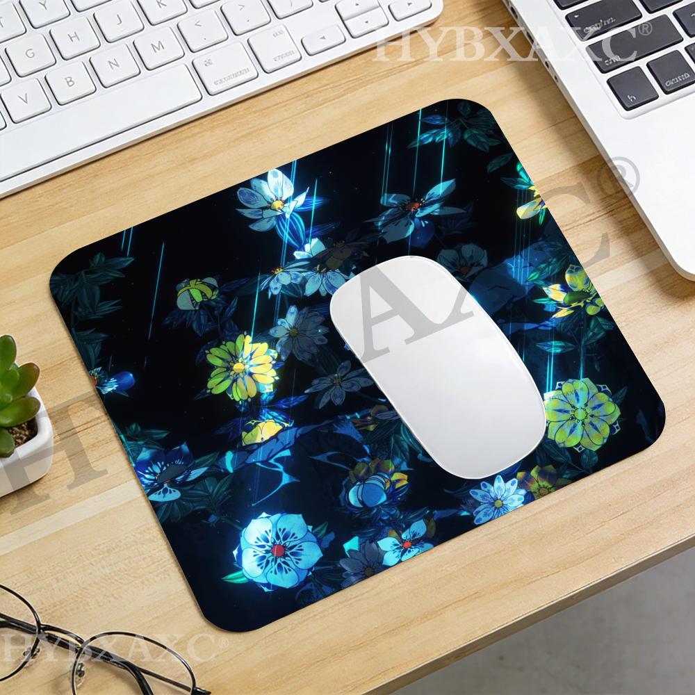 Work Desk Home Setup - HYBXAXC Dark Floral Manga Background Mouse