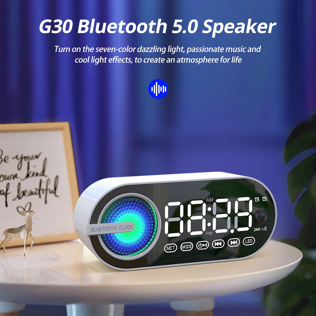 USB Charging FM Radio Alarm Cl - Desk Setup Speakers 评论和价格