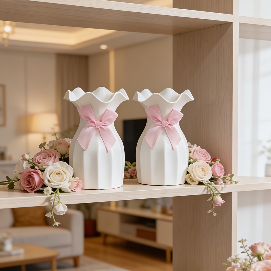 1PC Water Ripple Plastic Vase  - Desk Setup Plant 评论和价格