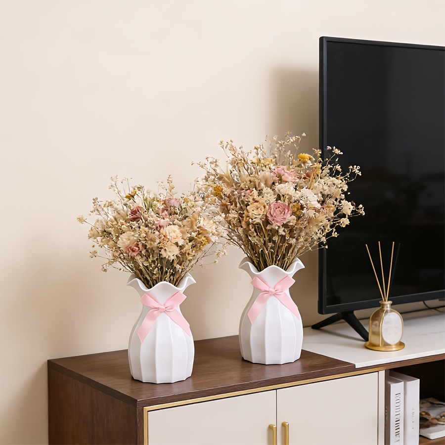 1PC Water Ripple Plastic Vase  - Desk Setup Plant 评论和价格