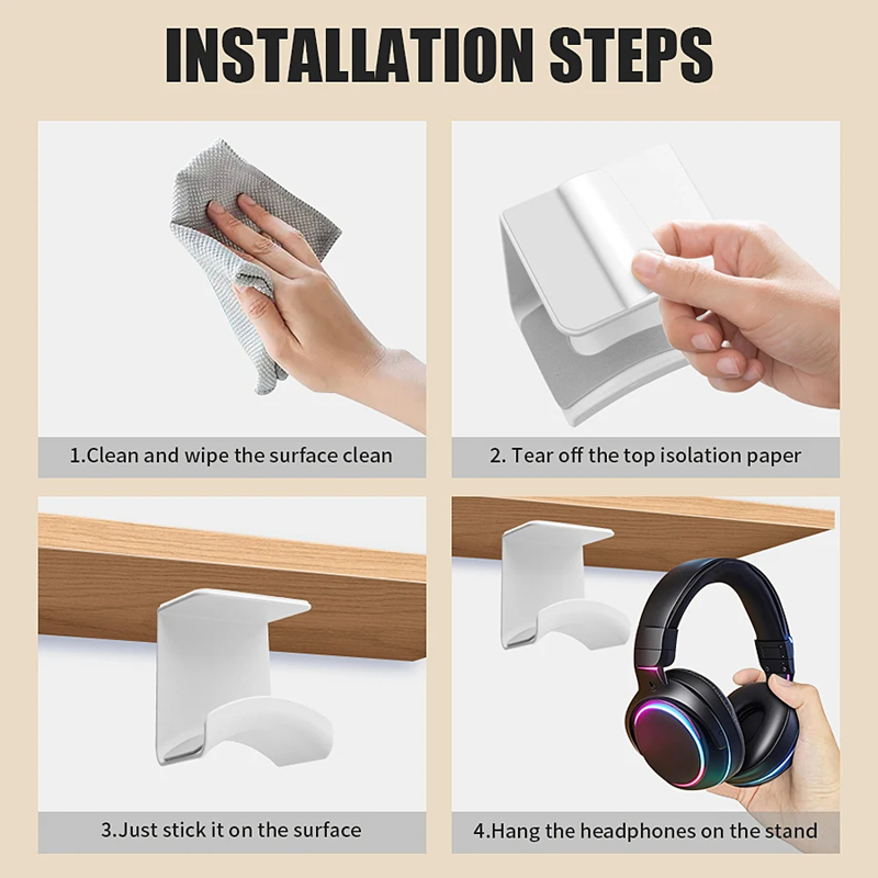 Universal Headphone Stand Adhe - Desk Setup Stand 评论和价格