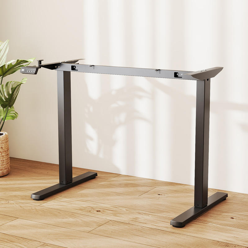 Electric Standing Desk Frame,  - Desk Setup Black And Wood 评论和价格