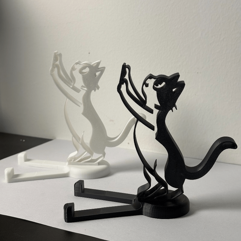 Abstract Hollow Line Cat Phone - Desk Setup Stand 评论和价格