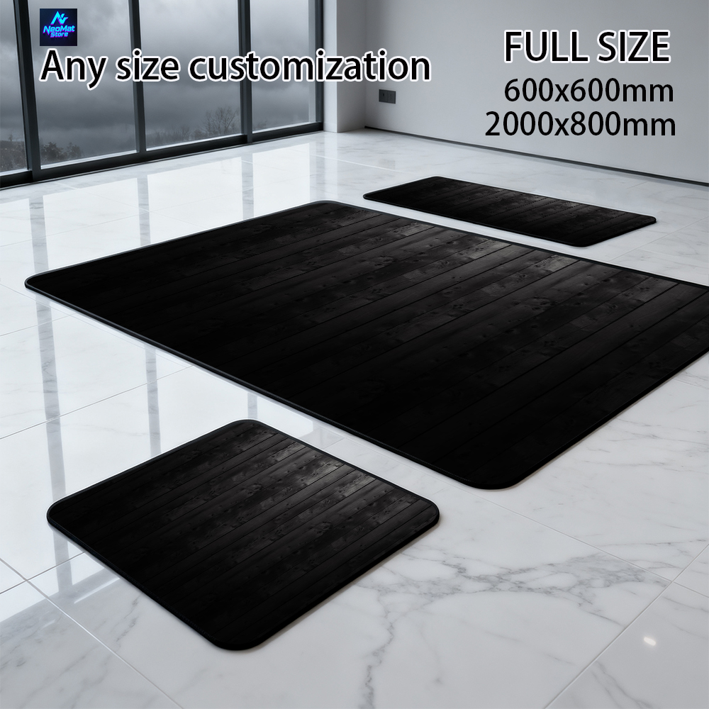 Huge Mouse Pad 2000x1000 Wood  - Desk Setup Black And Wood 评论和价格