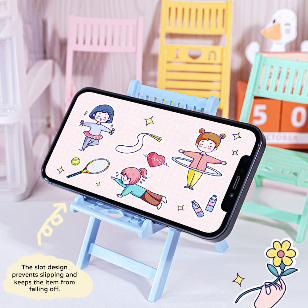 Mini Folding Chair Phone Stand - Desk Setup Videos 评论和价格