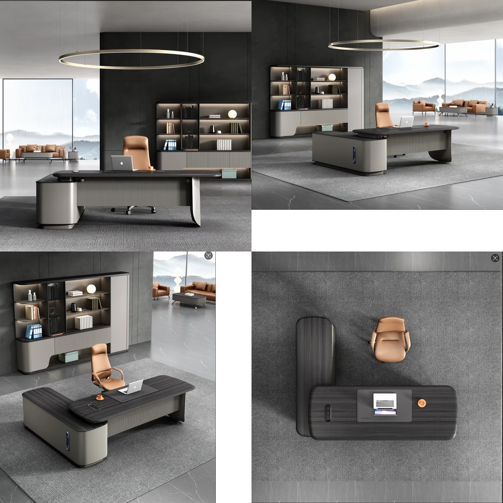 Modern Luxury Executive L Shap - Work Desk Home Setup 评论和价格
