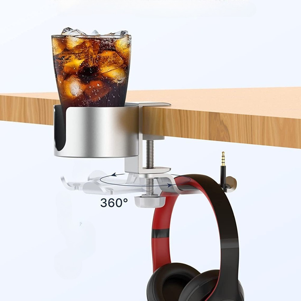 360° Rotating Cup Holder Alumi - Desk Setup Headphones 评论和价格