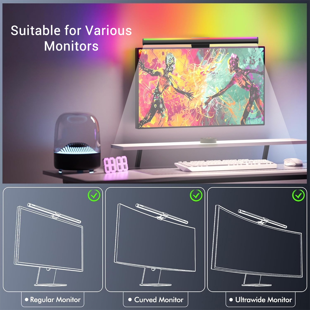 Screen Hanging Lamp Monitor Li - Setup Desk Monitor 评论和价格