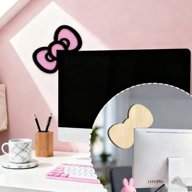 New 1/2Pcs Wooden Bowknot PC A - Gaming Setup Desk 评论和价格