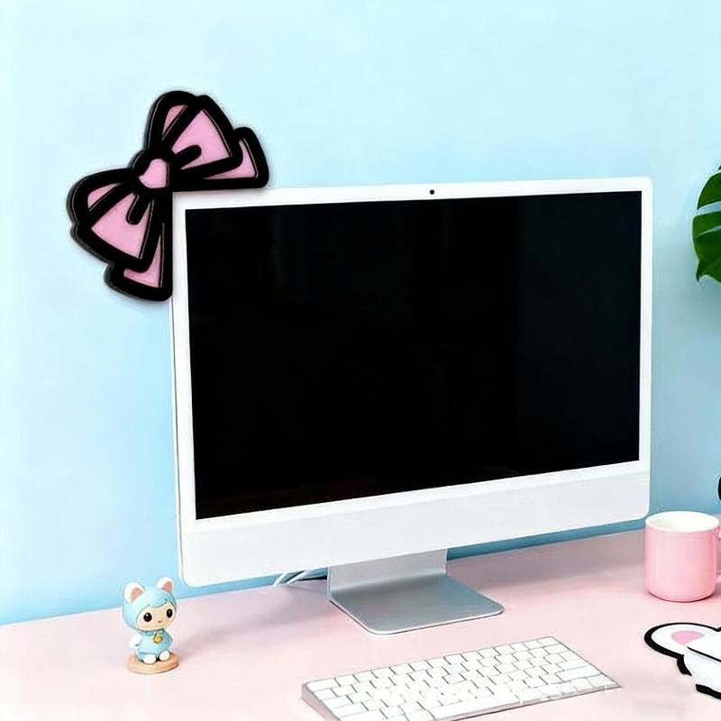 New 1/2Pcs Wooden Bowknot PC A - Gaming Setup Desk 评论和价格