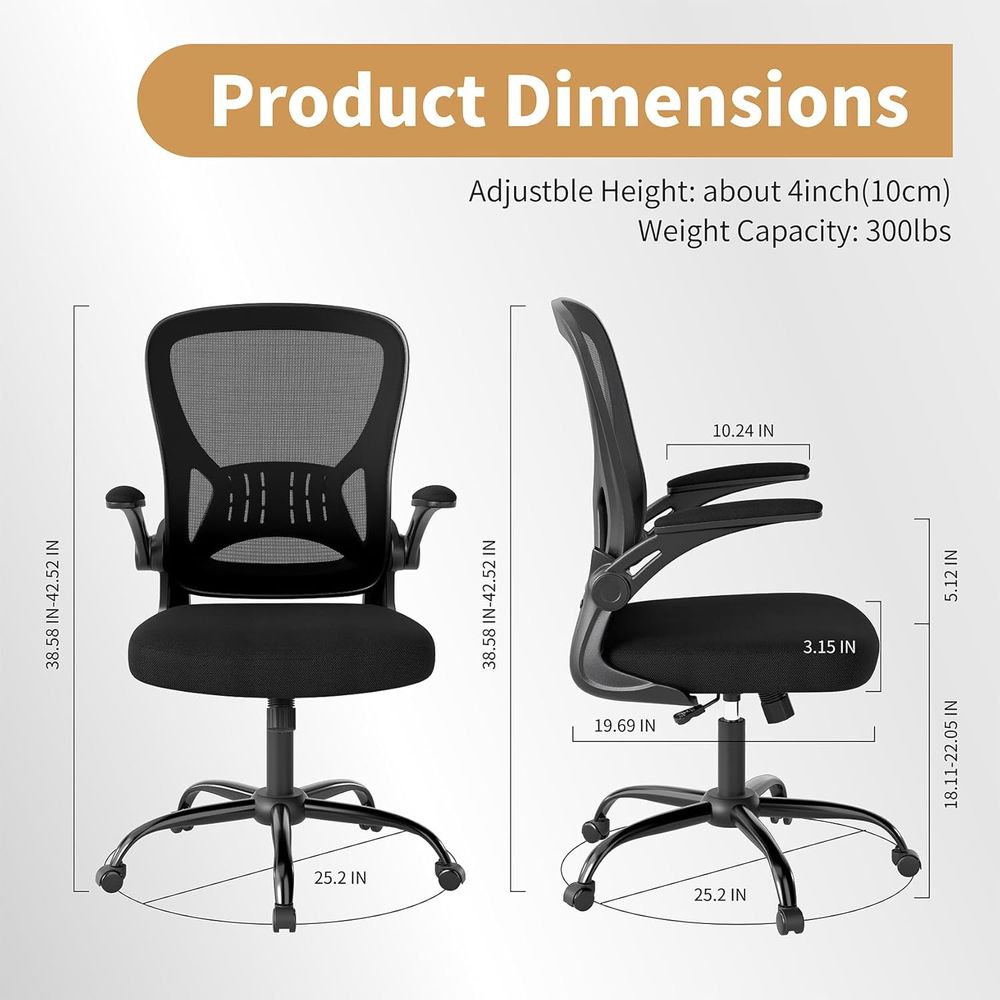 Oice Chair Set o 10, Ergonomic - Desk Setup Black And Wood 评论和价格