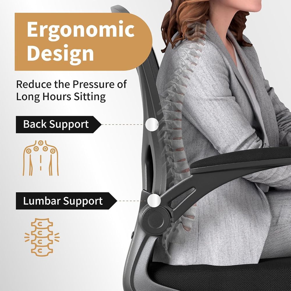 Oice Chair Set o 10, Ergonomic - Desk Setup Black And Wood 评论和价格