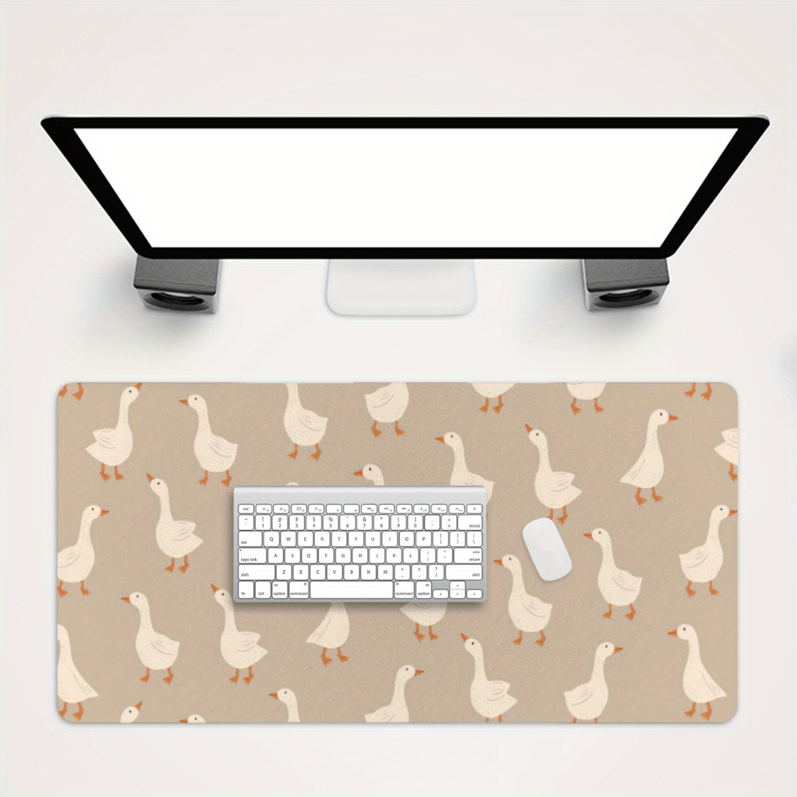 Goose Flock Pattern Desk Mat N - Desk Setup Beige 评论和价格