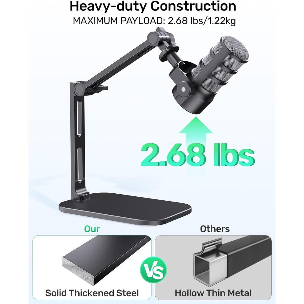 Durable Desk Mic Stand, Max Lo - Desk Setup Stand 评论和价格