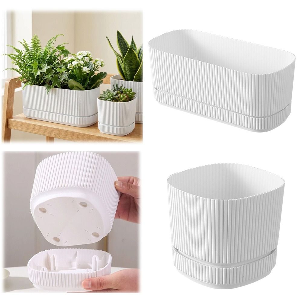 Plastic Self Watering Flower P - Desk Setup Plant 评论和价格