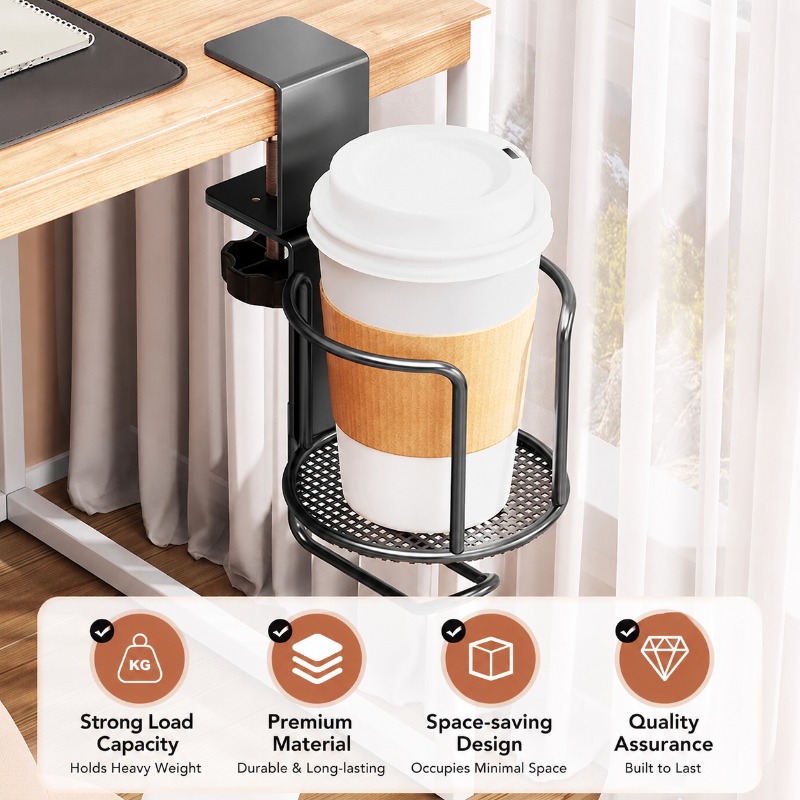 2 in 1 Desk Cup Holder Headpho - Desk Setup Headphones 评论和价格