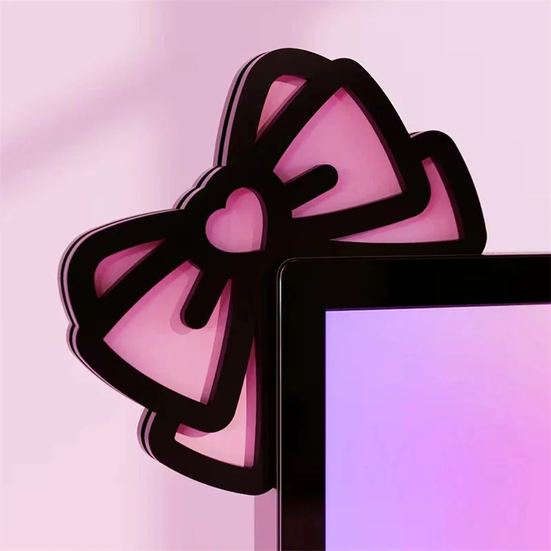 Kawaii Pink Acrylic Bow Monito - Desk Setup Gaming Pc 评论和价格