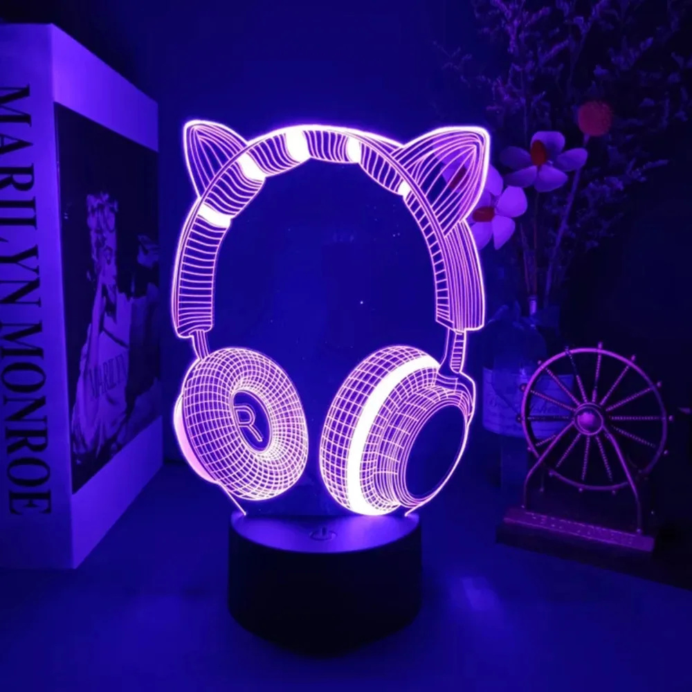 New Headphones 3D Illusion Nig - Desk Setup Headphones 评论和价格