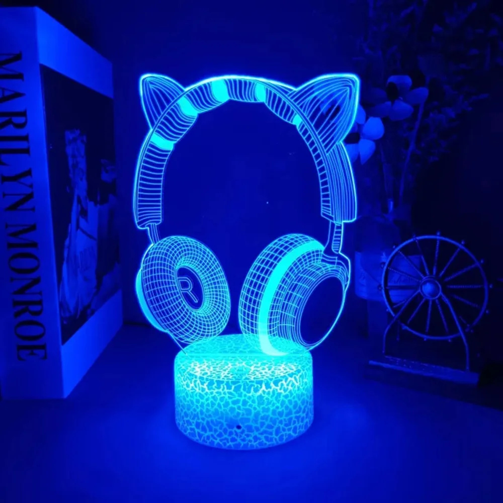 New Headphones 3D Illusion Nig - Desk Setup Headphones 评论和价格