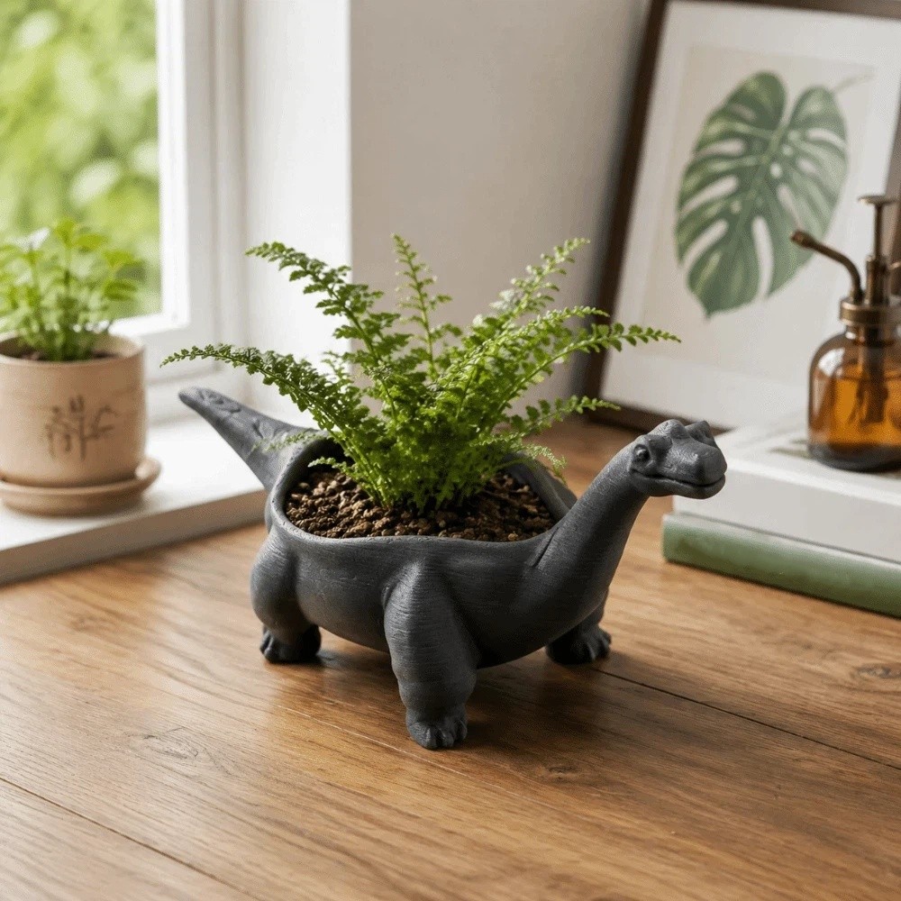 Container 3D Printed Dinosaur  - Desk Setup Plant 评论和价格
