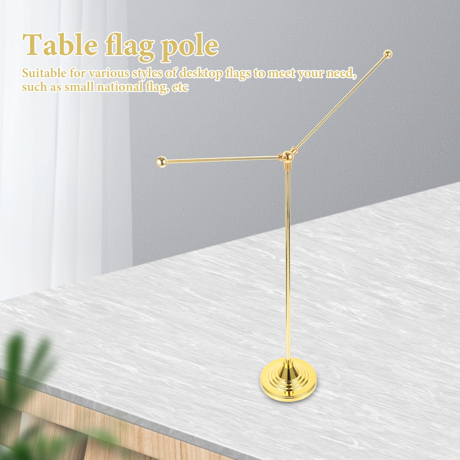 Desk Flag Pole with Heavy Duty - Desk Setup Small Room 评论和价格