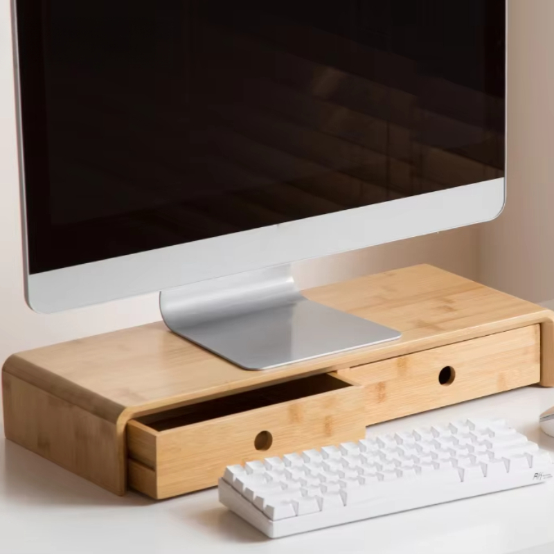 Bamboo Laptop Monitor Riser Ec - Setup Desk Monitor 评论和价格