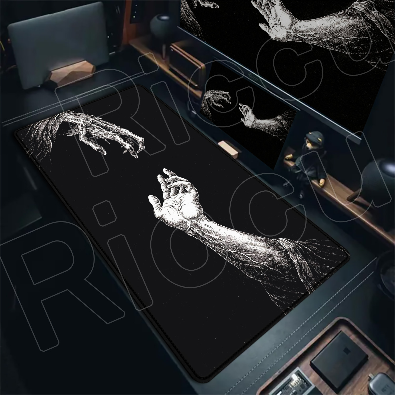 HD Large Black White XXL Gothi - Desk Setup Gaming Pc 评论和价格