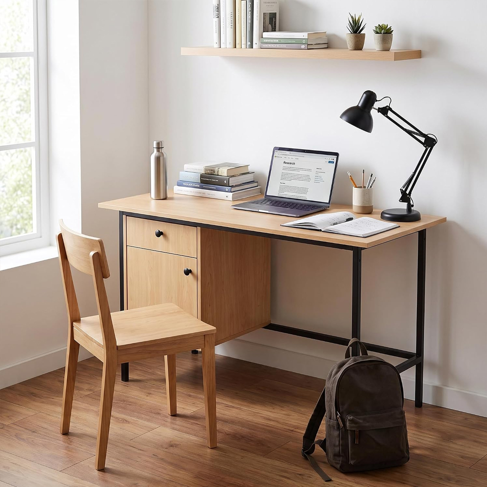 Home Office Computer Desk with - Desk Setup Oak 评论和价格