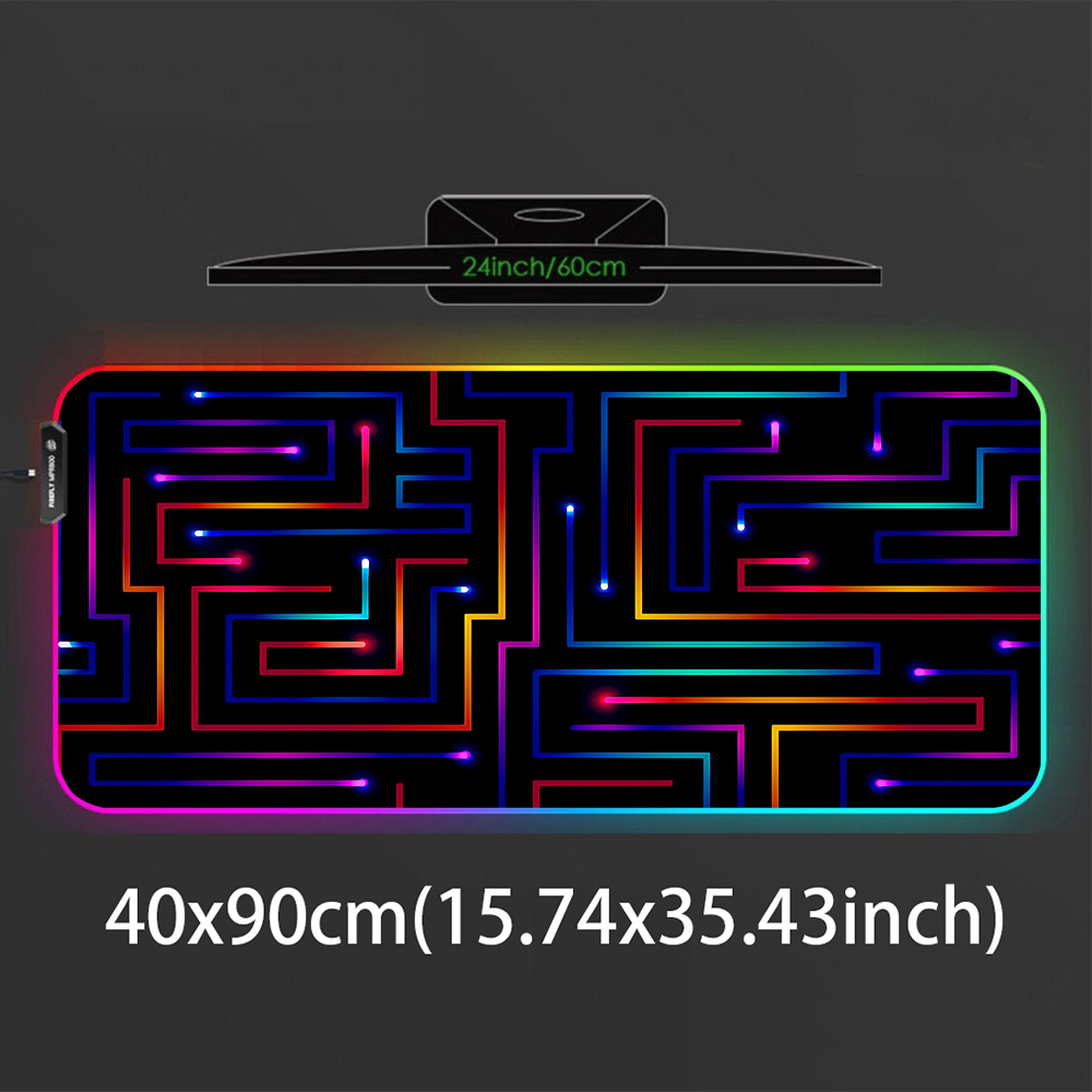 Xxl Mouse Pad 900x400 Neon Cir - Desk Setup Gaming Pc 评论和价格