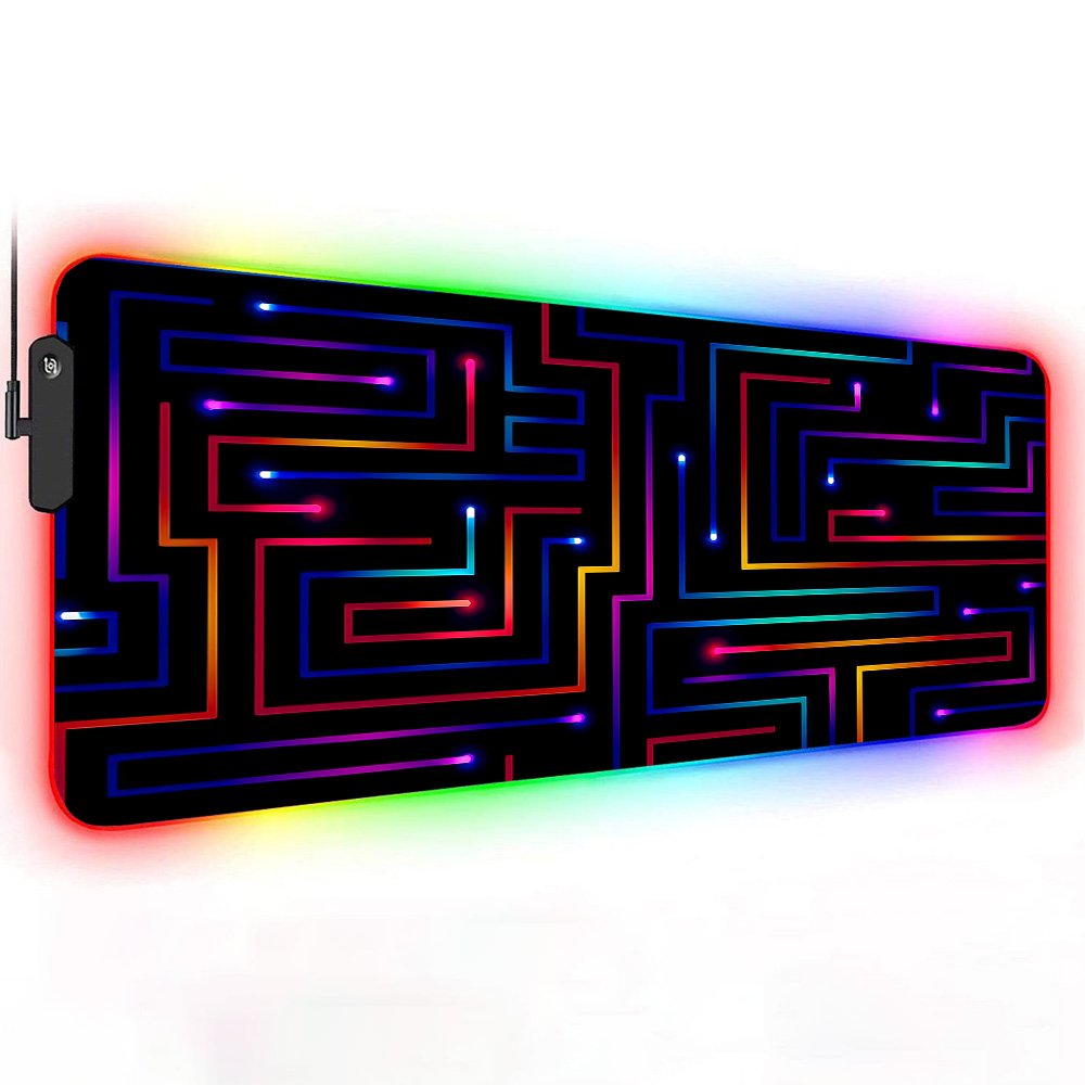 Xxl Mouse Pad 900x400 Neon Cir - Desk Setup Gaming Pc 评论和价格